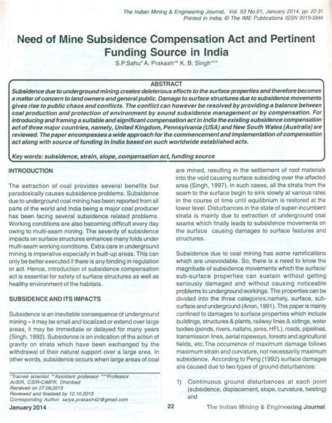 Process for Claiming Mine Subsidence Compensation Guidelines