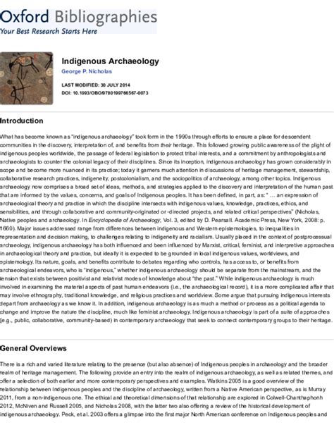 Processual Archaeology - Anthropology - Oxford Bibliographies - obo