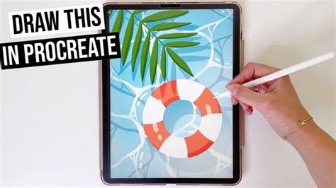 Procreate Drawing for Beginners How to Draw Water Reflection Easy