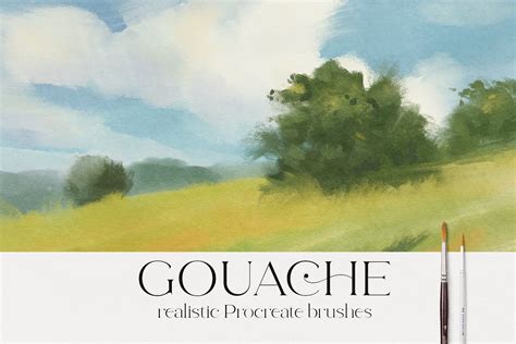 Procreate Gouache Brush Set & Paper Brushes ~ Creative Market