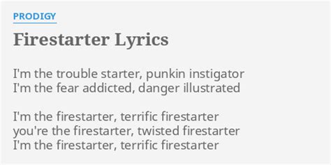 Prodigy - Firestarter lyrics LyricsFreak