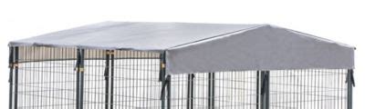 Producer's pride universal poultry pen cover. Predator-resistant door latches for safety. Chicken coop is ideal for fitting 6 to 8 chickens comfortably. Extended roosting bar provides more space for your chickens. Powder-coated finish. Overall dimensions of the chicken coop: 55.9 in. H x 115 in. x 53.1 in. Specifications. 