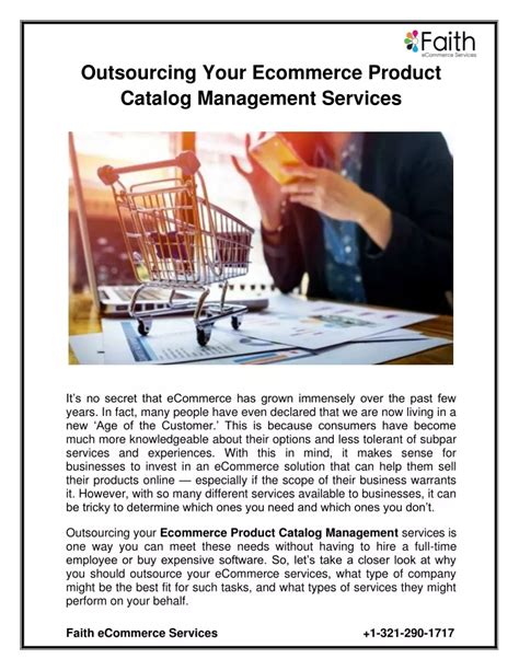 Product Catalog Management Outsourcing