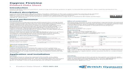 Product Data Sheet - British Gypsum