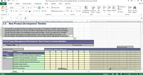 Product Development Template Excel For Your Needs