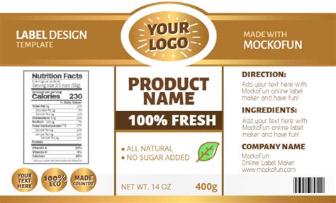 Product Label Templates