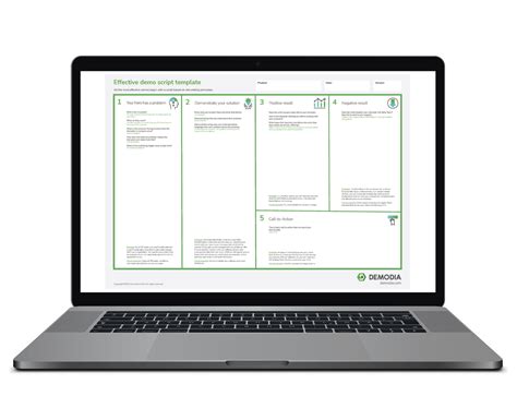 Product demo script canvas Demodia