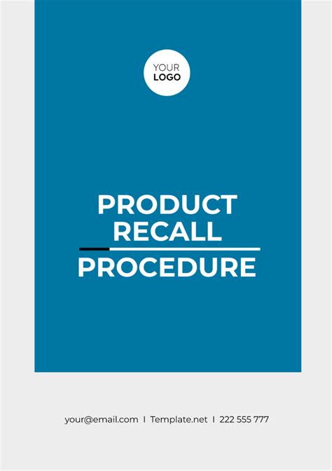 Product recall procedure template.  But these 5 key elements can minimiz...