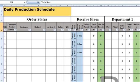 Production Schedule Template Excel Elegant Daily Production Schedule