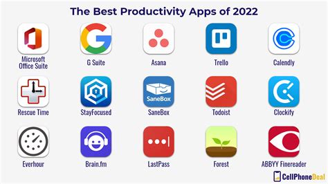 Productivity software. Apr 18, 2023 ... List of 20 Best Productivity Software · 1. Microsoft Office Suite · 2. Google Workspace · 3. Trello · 4. Asana · 5. Slack &middo... 