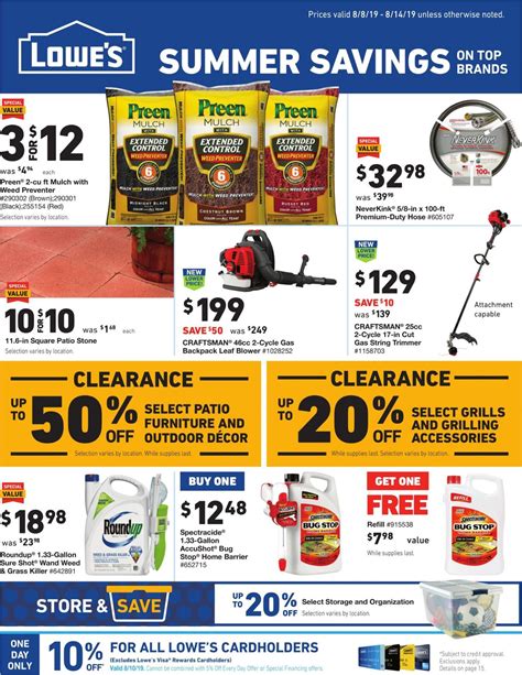 Products offered by lowe. The Lowe's Advantage Card is a great choice for anyone who regularly shops at Lowe's. It offers a 20% discount on your first purchase, worth up to $100, then 5% off every subsequent purchase ... 