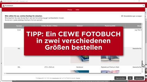 Produkteigenschaften im CEWE FOTOBUCH ändern - YouTube