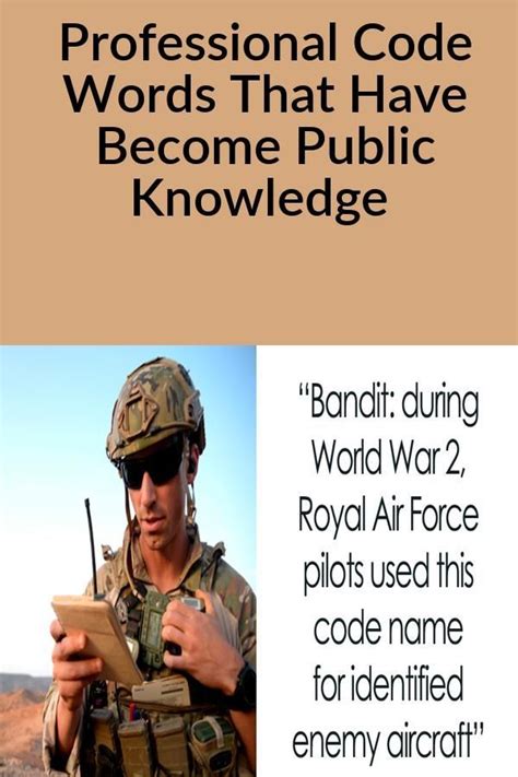 Professional Code Words That Have Become Public Knowledge 