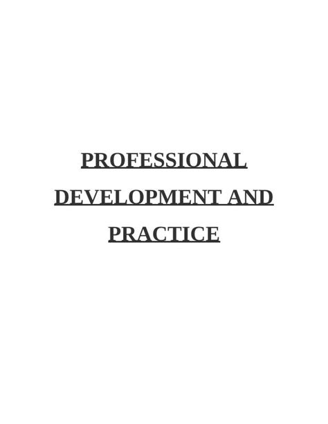 Professional Development and Practice Desklib