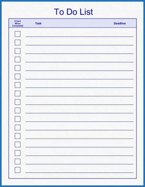 Professional Job Task List Template Excel Example List template