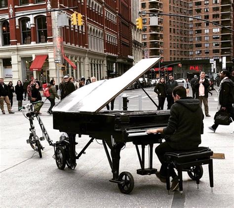 Professional Pianist Davide Taking His Baby Grand Piano ...