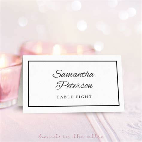 Professional Table Name Cards Template Free Netwise Template