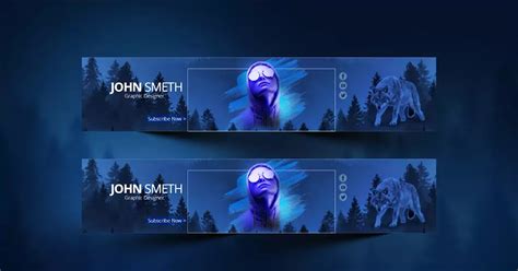 Professional YouTube Banner Template Psd Design Cc Tutorial