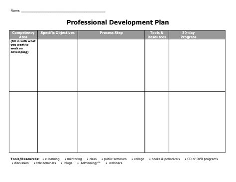 Professional development plan