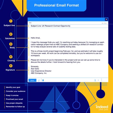 Professional emails. Clarity: It's crucial to present your ideas concisely and clearly. · Professional tone: Maintain a polite and professional tone throughout your email. 