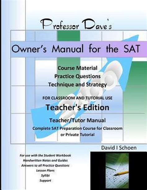 Professor daves owners manual for the sat by david schoen. - Viking freesia sewing machine owners manual.