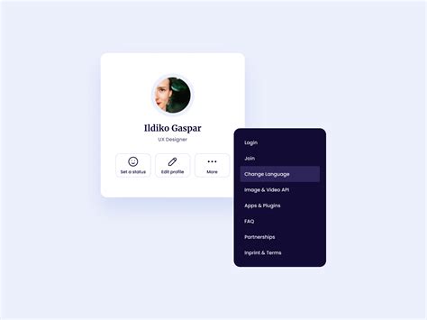Profile Card Ui Design by Ildiko Gaspar on Dribbble