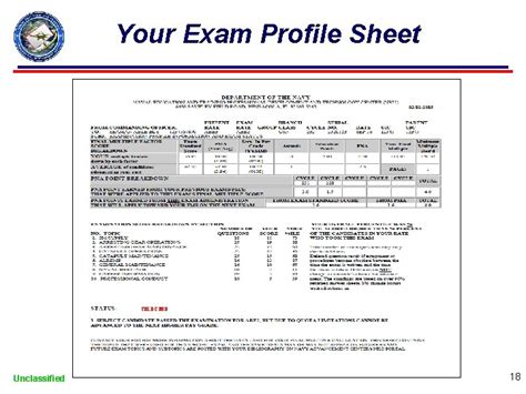 Profile Sheet Navy Exam Bruin Blog