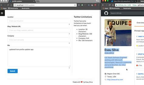 Profile Updater A React App to Update Your Social Media Profiles