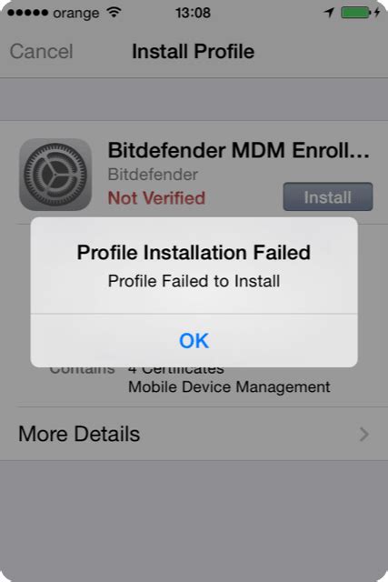 Profile installation failed must be installed interactively ipad.  I cannot get this...