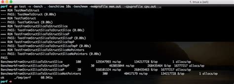 Profiling Golang Slices of Structs vs Pointers spreadsheet benchmark