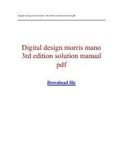 Progettazione digitale mano 3ed edition soluzione manuale gratuita. - Giornate filologiche francesco della corte iii.