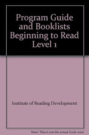 Program Guide and Booklists Beginning to Read Level 1