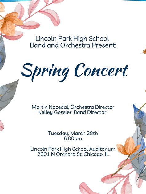 Program LPHS Band & Orchestra