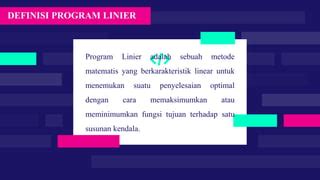 Program Linier Adalah