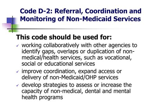 Program Non-Medicaid Service Coordination