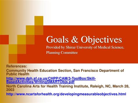 Program Objectives - UNC School of Medicine