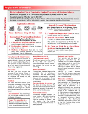 Program Registration - City of Cambridge