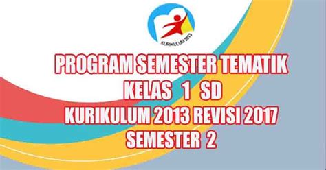 Program Semester Kelas 1 Semester 2