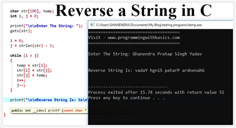 Program To Reverse A String In C Using Loop Recursion And Strrev
