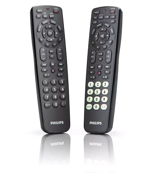 Currently none of the remotes that come with Philips product can be used for other devices. Some products, when connected with HDMI, can be controlled with the TV remote..