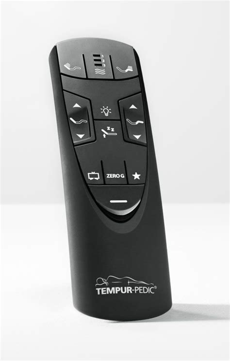 Program tempurpedic remote. The Tempur-Pedic adjustable frame provides customizable bed adjustments to enhance your comfort level while sleeping and uses a wired remote to control the position of the frame. If your bed does not adjust while pressing the remote's buttons, troubleshooting the remote and the area surrounding the bed may correct the problem. 