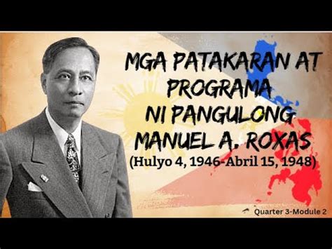 Programa ni pangulong manuel a. roxas