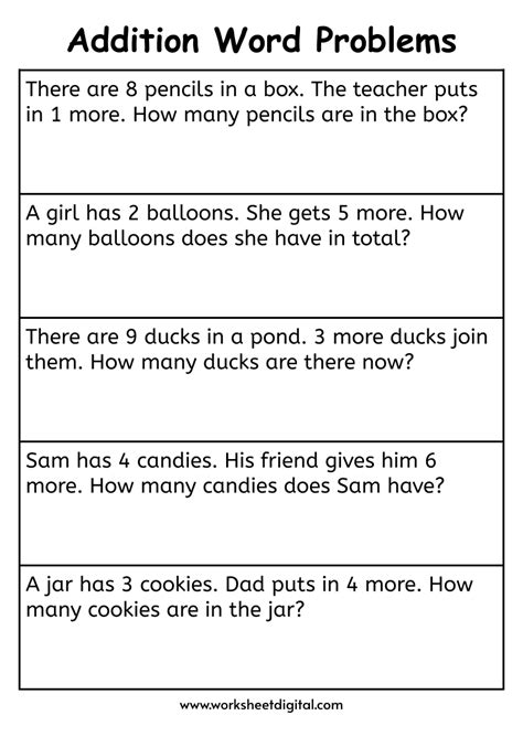 Programmed Math Advanced Addition Word Problems
