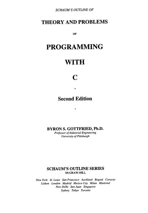 Programming With C 2nd Edition Byron Gottfried 2 Pdf Txt