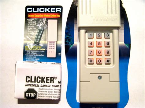 Programming clicker garage door opener. Quick Specs: Weight 7.7-oz.; 1.22-in x 2.56-in x 5.90-in. Additional Assurances: One-year warranty. Box Includes: 9V battery and instruction manual. About Chamberlain: The largest and most dependable garage door opener manufacturer in North America. WARNING: the Original Clicker® Universal Wireless Keypad by Chamberlain is intended for use ... 