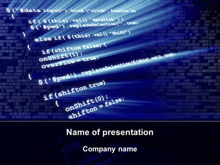Programming computer PowerPoint Template Programming computer