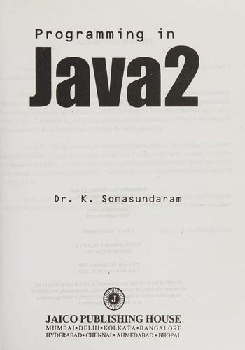 Programming in Java 2