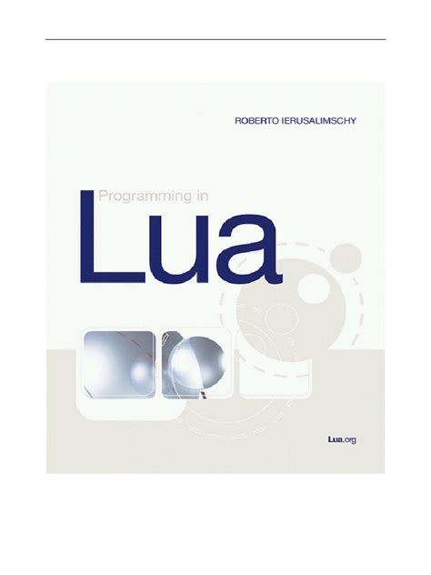 Programming in lua pdf. .  ...