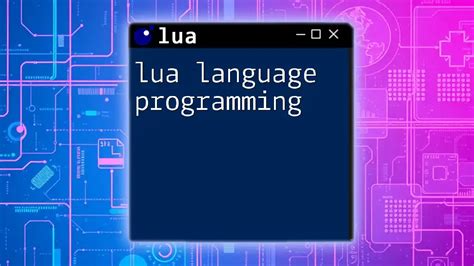 Programming in lua.  For a Lua is known for its ease of learning and use, making it an excel...