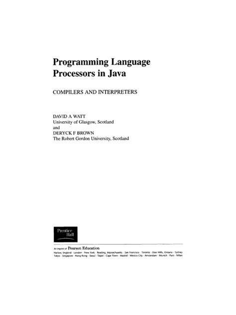 Programming language processors in java solution manual. - Anforderungen an den unternehmer im wandel der zeit.